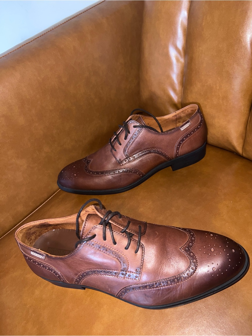Pikolinos Bristol leather wingtip oxford detailed broguing size 44=men’s 11